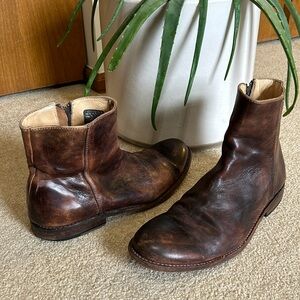 BedStu Cobbler Series Men’s Ankle Boots Brown Distressed
